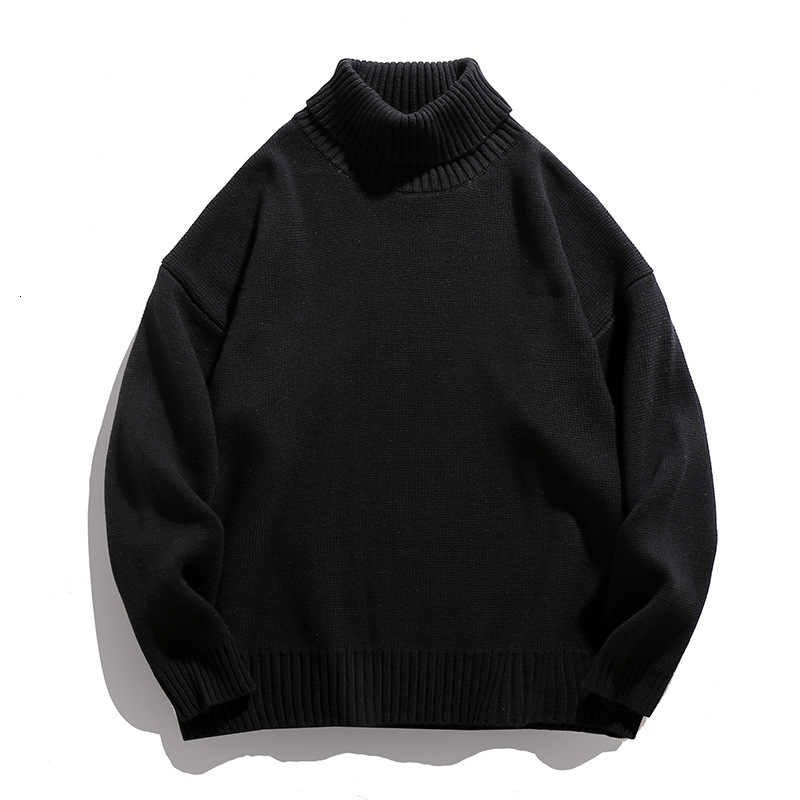 Hanlu Couple Solid Color Turtleneck Sweater Men And Designer Sweater Women Couple Autumn And Winter New Loose Lazy Style Knitted Sweater