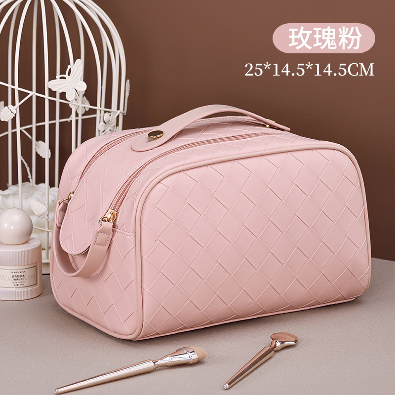 Luxury Brand Designer Bag New Portable Handheld Makeup Bag Large Capacity High-End Double Zipper Cosmetic Organizer Bag
