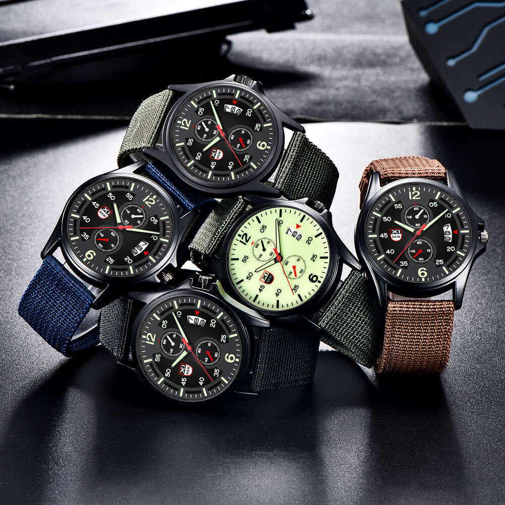 Brand New Men's Fashion Nylon Strap Sports Military Calendar Quartz Watch
