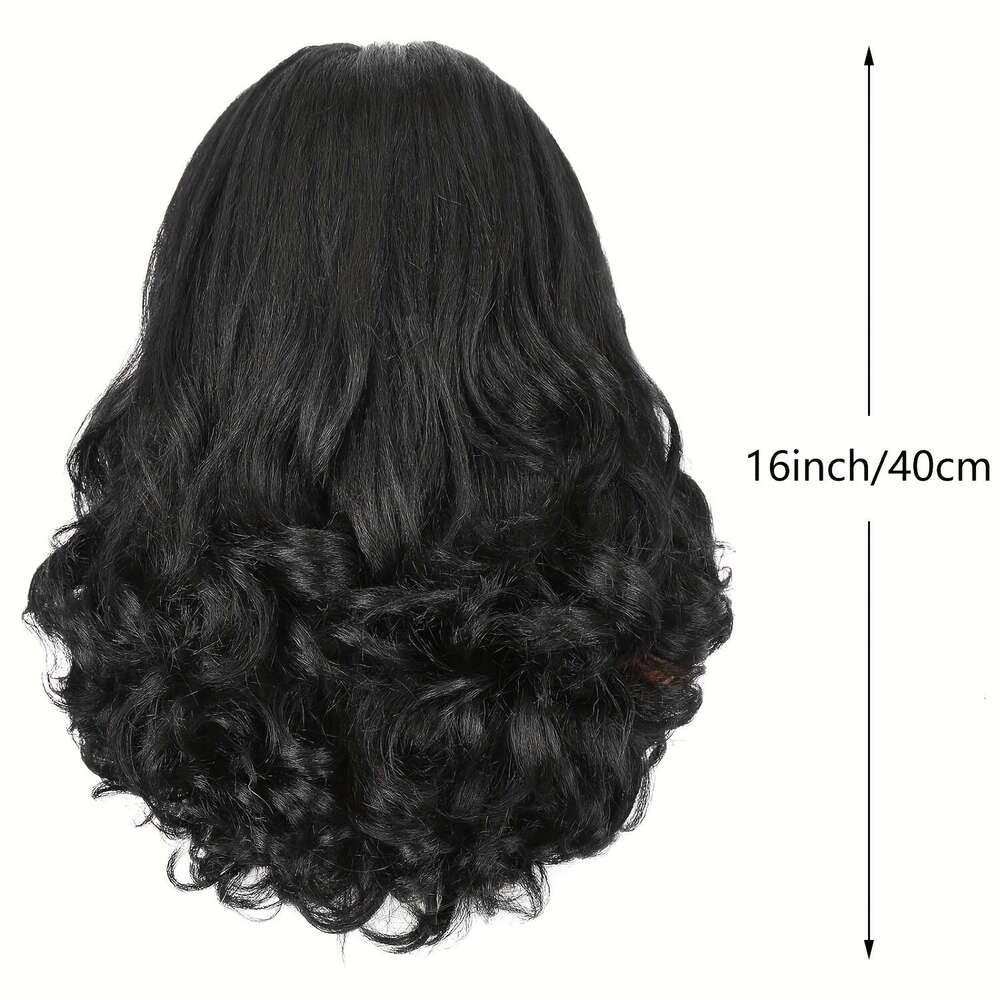 Women's Elegant Curly Wave Headband Wig Heat-Resistant Hair Elastic Net Natural Look Everyday & Special Events Easy To Style With Perfect For Par