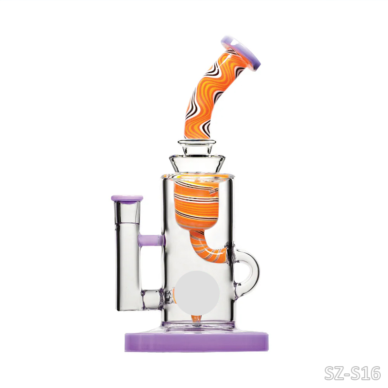 Premium 10-Inch Glass Klein Incycler with Swirl Percolator for Enhanced Filtered Smoking Experience