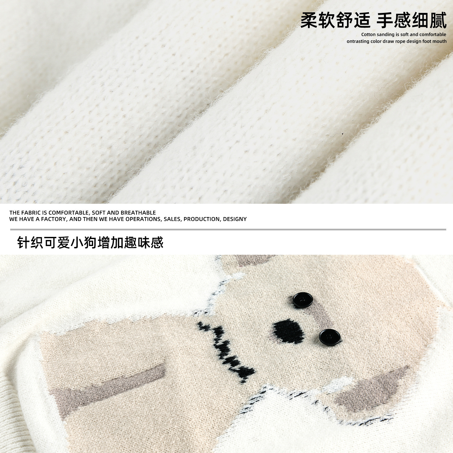 Luxury Bag Imitation Deer Fur Cartoon Puppy Designer Sweater Round Neck Sweater For Men Autumn And Winter Textured Warm Pullover Knitted Sweater Coat