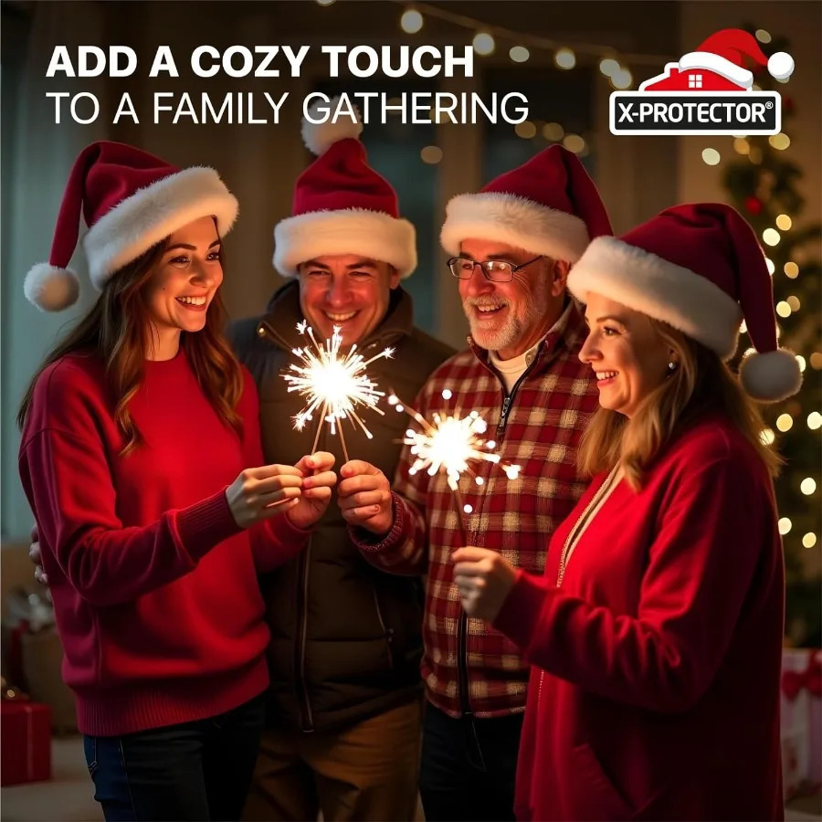 XProtector Santa Hat Large Christmas Hat for Adults Fluffy Christmas Hats for Women and Men Red Velvet Santa Cap Perfect for Ho 251024