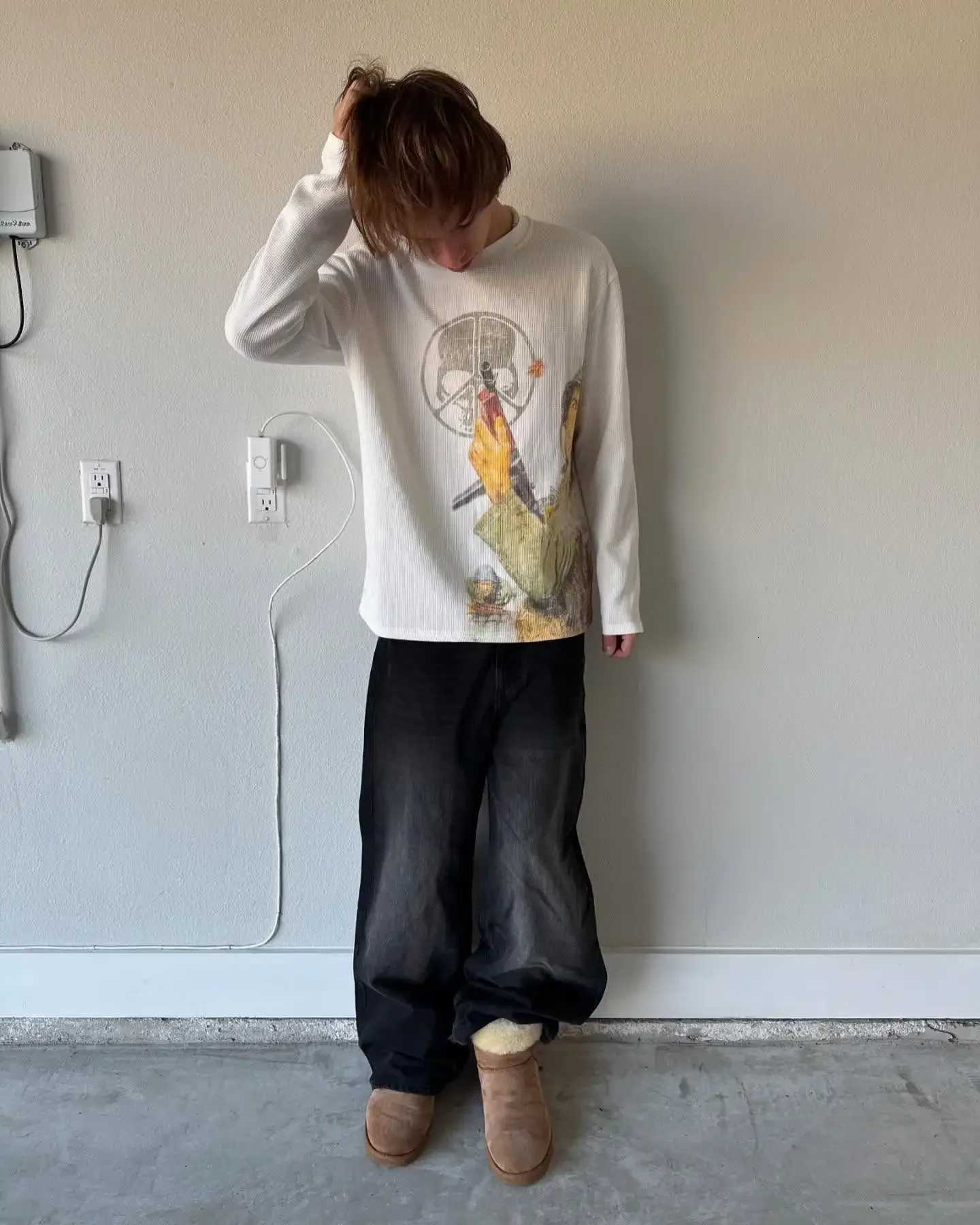 Harajuku American Style Soldier Graphic T Shirts Pro Choice Long slves Y2k Tops Oversized T Shirt Strtwear Men Clothing X251028