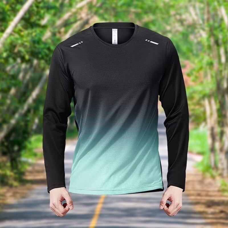 Quick-Dry T-Shirt Breathable, Moisture-Wicking Thin Sports Long Sleeve Loose Fit Gym Clothing, Training Running Shirt, New Top