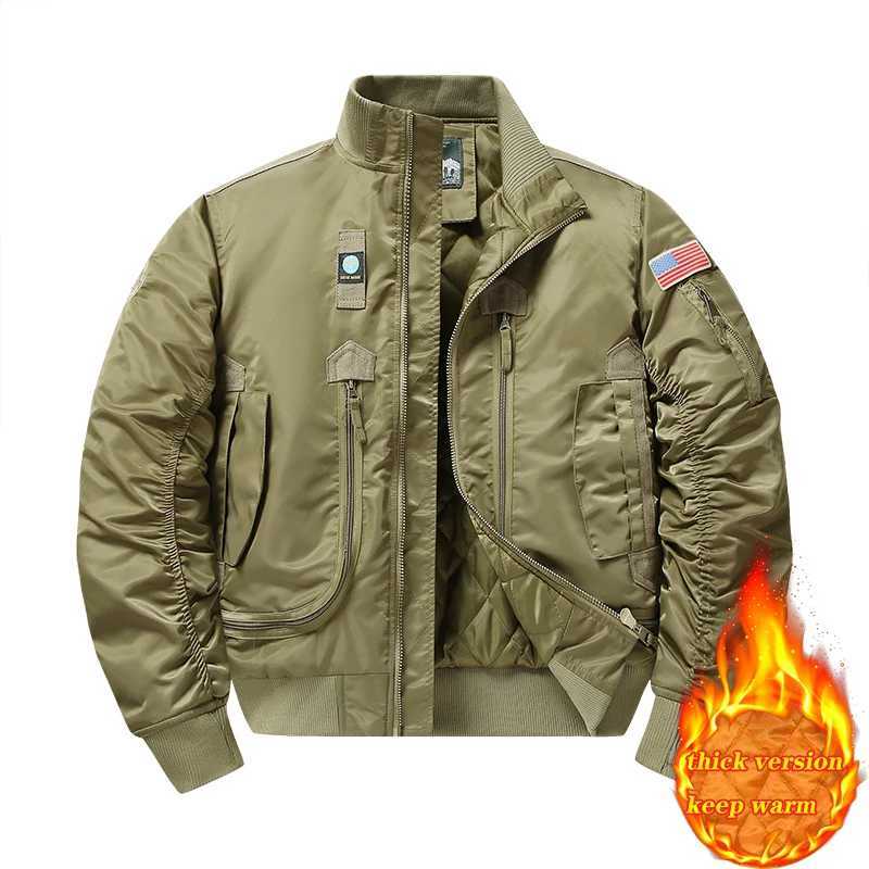 MA1 American pilot cotton jacket mens autumn and winter thick warm baseball jacket fashion jacket mens military fan jacket J251028