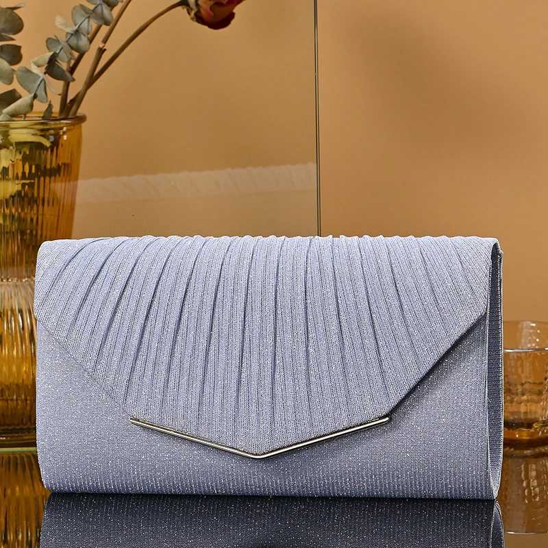 Elegant Womens Wedding Clutch Bag Fashion Handtasche Frau with Glitter Chain Glitter Envelope Evening Bag for Party H251027