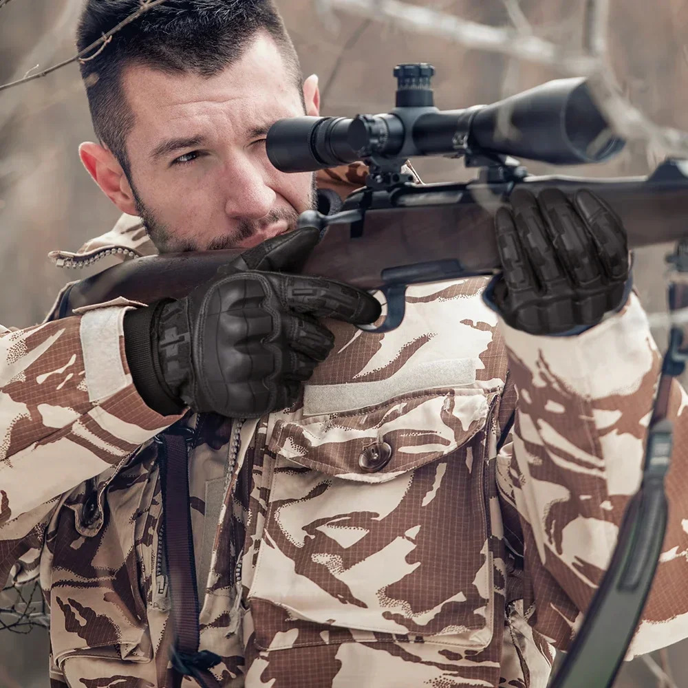 Tactical Gloves Touch Screen Hard Shell Outdoor Hunting Airsoft Combat Shooting Hiking Cycling Sports PU Leather Antiskid Gear 251027