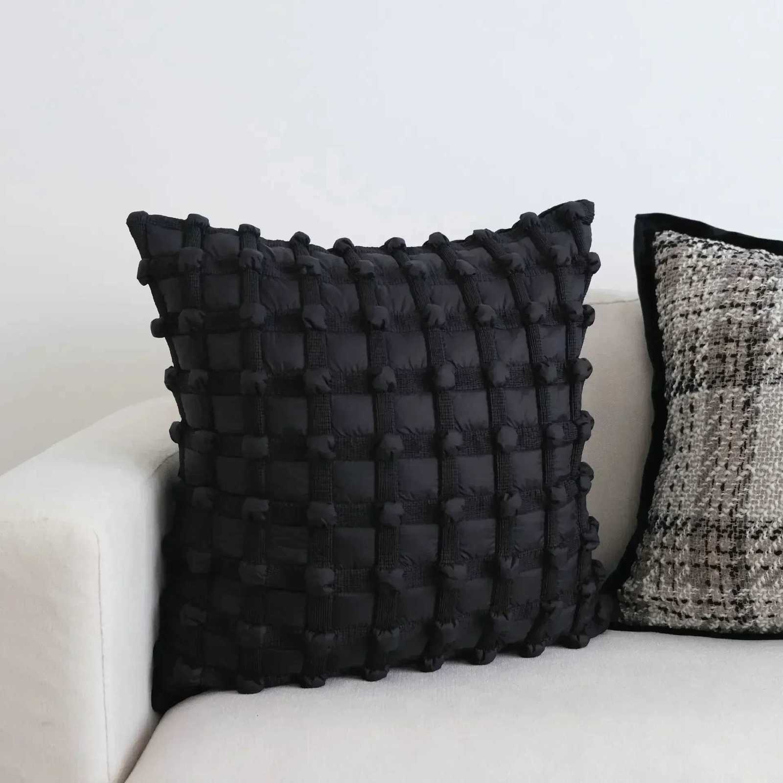 Pillow Case 3D Dot Bubble Cushion Cover Gray Black White Light Luxury Covers Decorative Fashion Home Decor Sofa Cushion Covers C251028