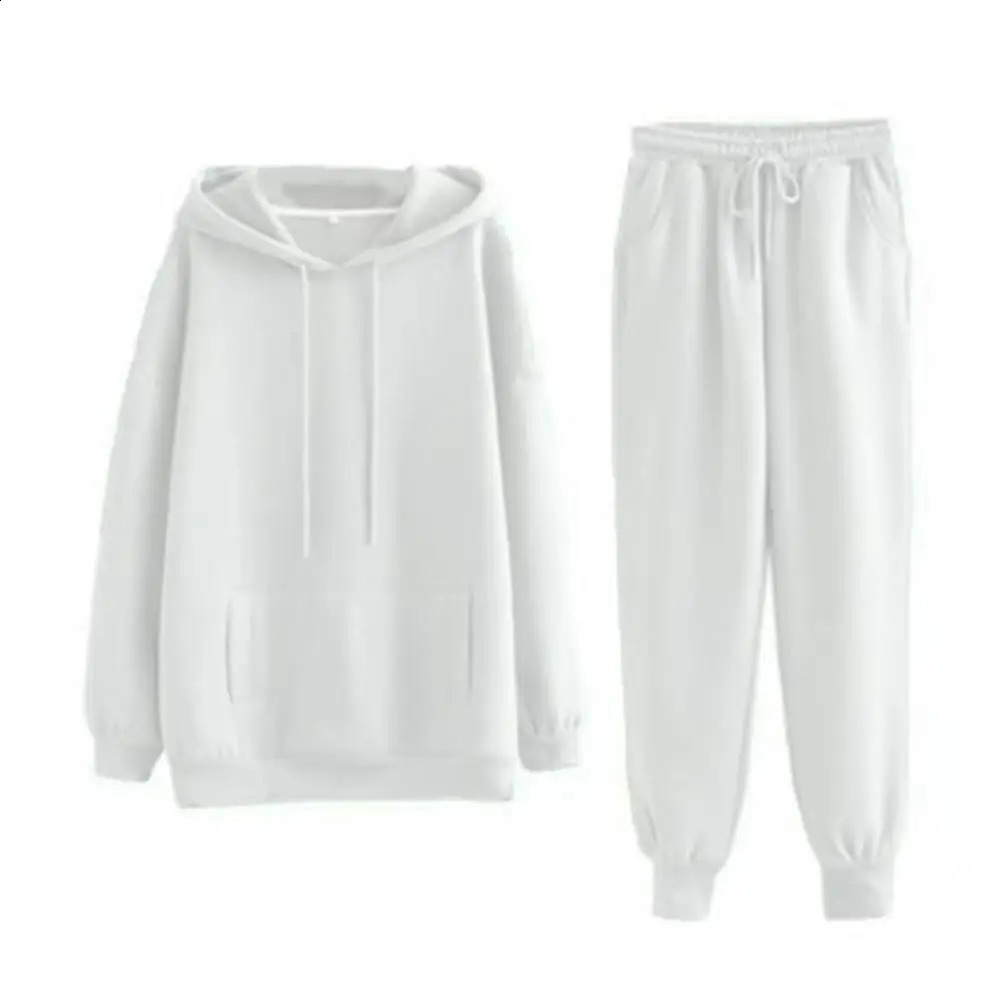 Women Regular Fit Suit Cozy Stylish Womens Hoodie Pants Set Warm Soft Sporty with Drawstring Waist Pockets for Comfort Lady 251027