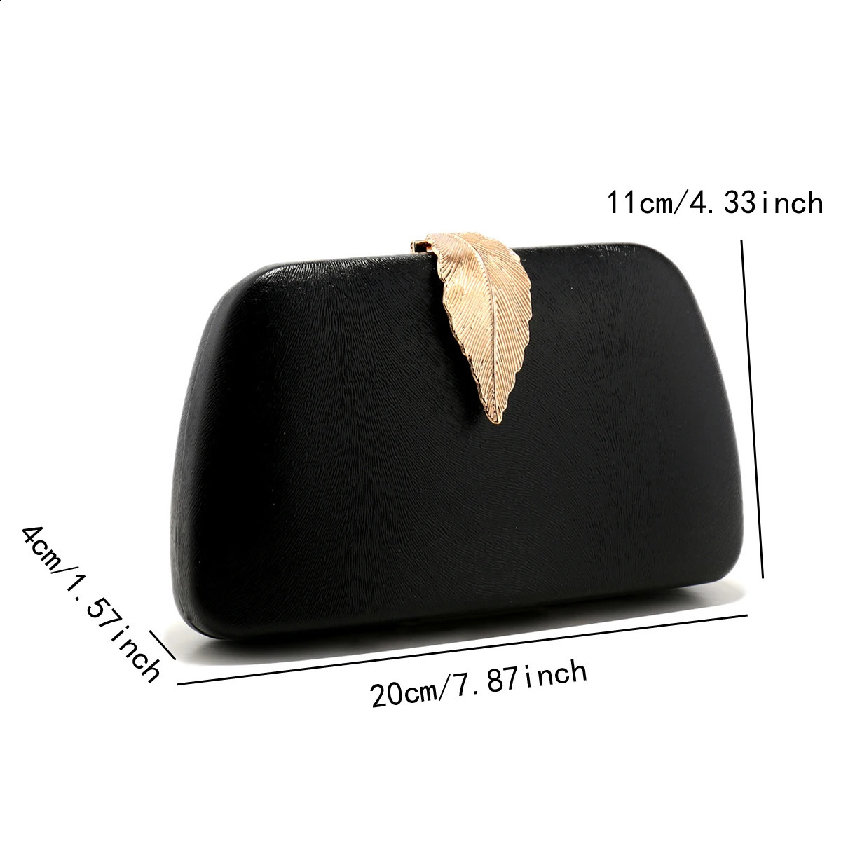 PU Leather Leaf Glamorous Elegant Women Evening Bags Bow Sequined Clutch Mini Acrylic Box Rhinestones Prom Dinner Banquet 251023CJ