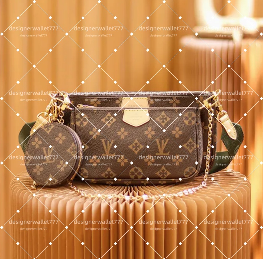 Luxury Womens Multi Pochette Shoulder Bag Ladies Wallets Designer Leather Beach Flower Flap Crossbody Bags Coin Purse Handbags M44840 M44823 High Quality