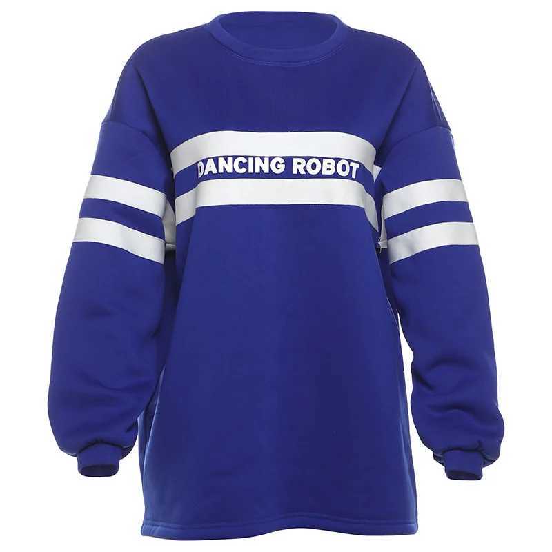 2024 AutumnWinter Womens New Long Sleeve Round Neck Printed Loose Personalized Trendy Street Photography Versatile Hoodie J251028