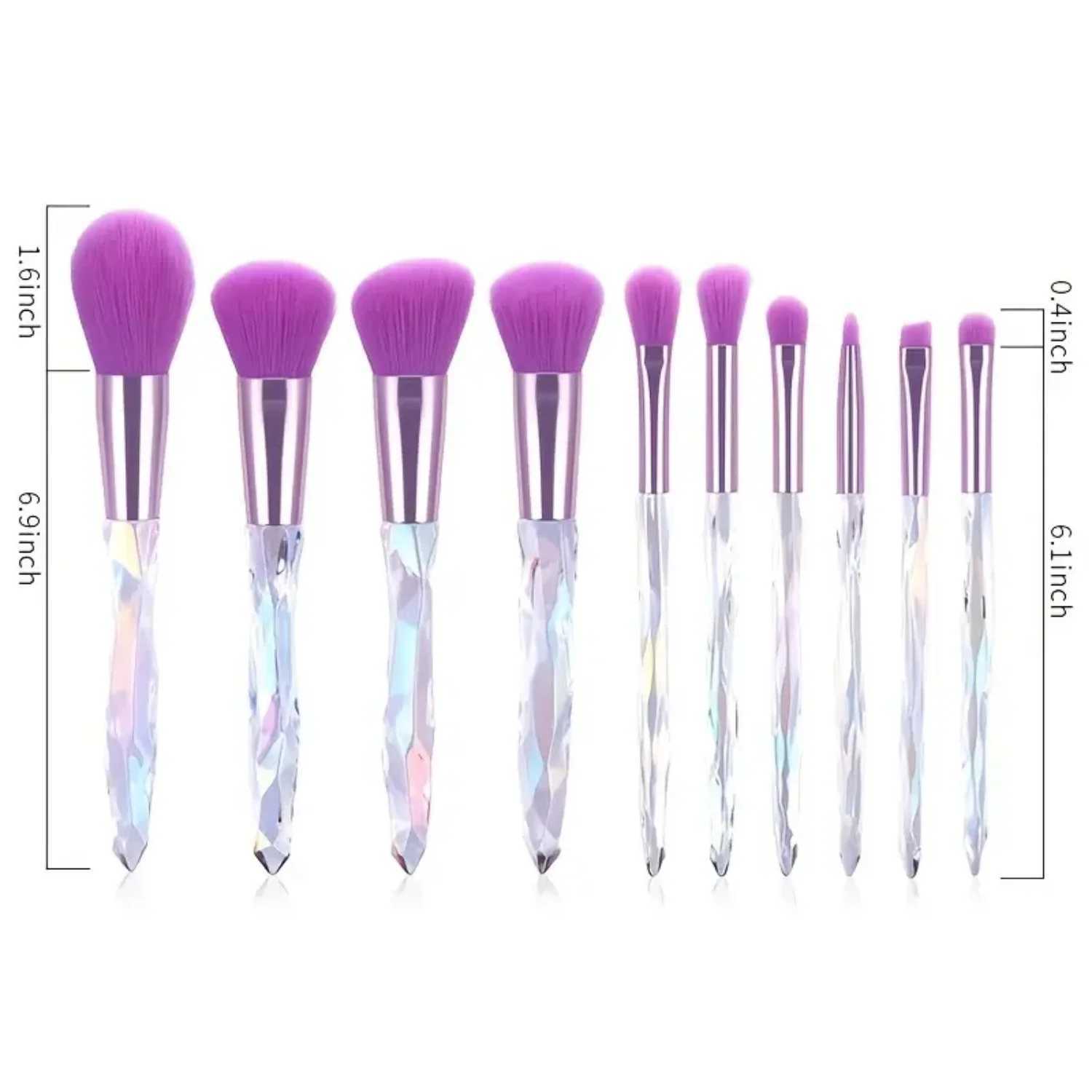 Soft and Luxurious Travel Beauty Tools Crystal Acrylic Handle Eye Makeup Brush Set with High Quality Eyeshadow Brushes Cosme J251117