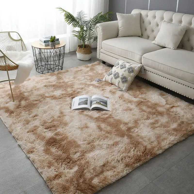 VIKAMA Gray Carpet for Living Ro Plush Rug BedRo Fluffy Mats Antislip He Decor Rugs Soft Velvet Carpets Kids Ro Blanket H251028