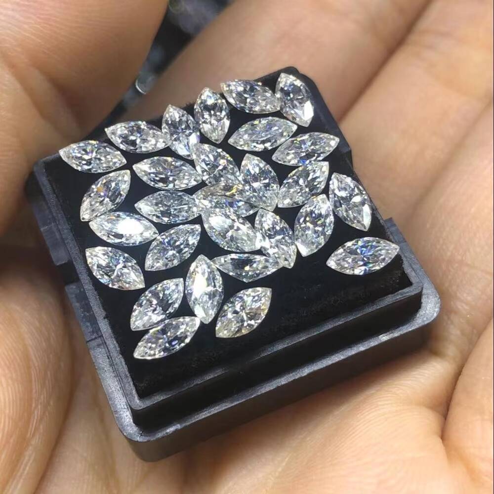 2CT 35CT 18k Pure Yellow Gold Solitaire Marquise Cut Moissanite Diamond Ring 18K Real Solid Gold Wedding Ring