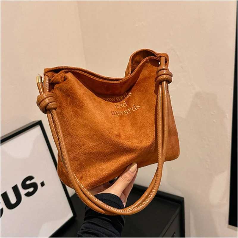 Women Handbags Faux Suede Fabric Women Shoulder Bag Fashion Luxury Ladies Messenger Bags High Quality Female Tote BagT251028