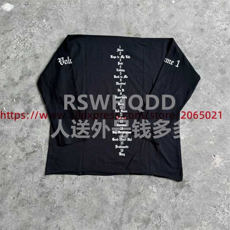 Long Slved Vultures YZY TShirt Men Women 11 Best Quty Digital Printing Oversized T Shirts X251028