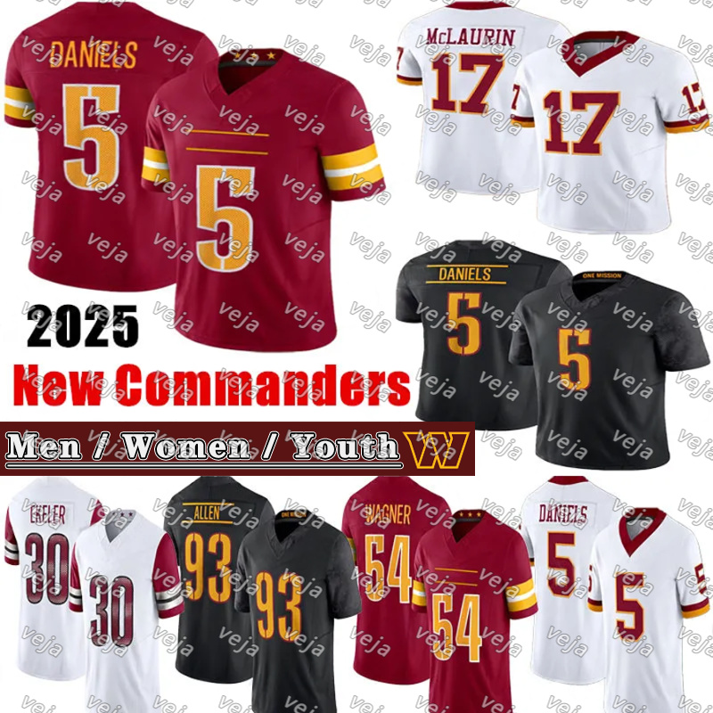 Washingtons Commanders jersey Jayden Daniels Terry McLaurin #21 Taylor #1 Dotson Brian Robinson Jr. Austin Ekeler Bobby Wagner Football Jerseys