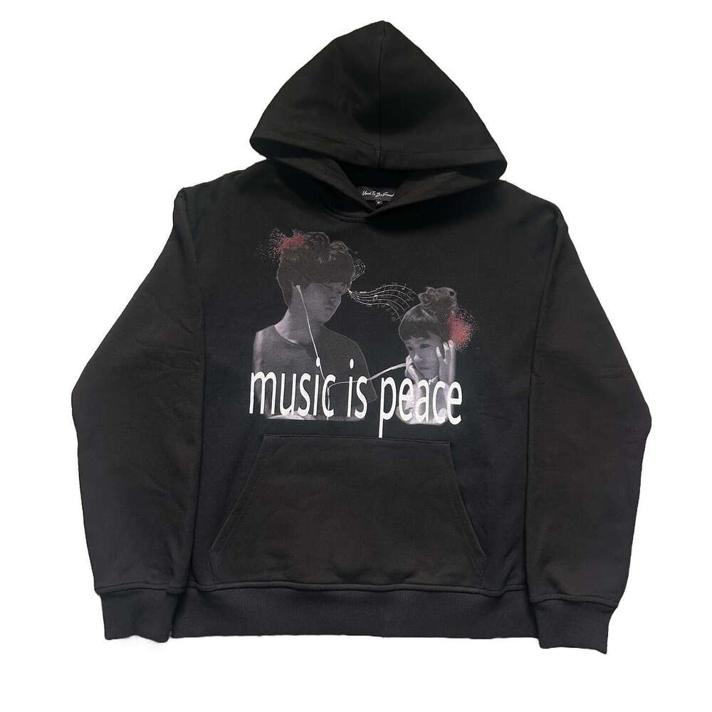 Simple Autumn Fashion Character Letter Print Pattern Unisex Street Hoodie