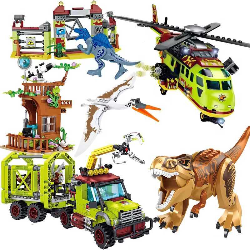 Jurassic Dinosaurs World Animal Park Blocks Building Brick Dinosaur Figures City Dino Robot Dinosaurios Toys For Children GiftsL251028
