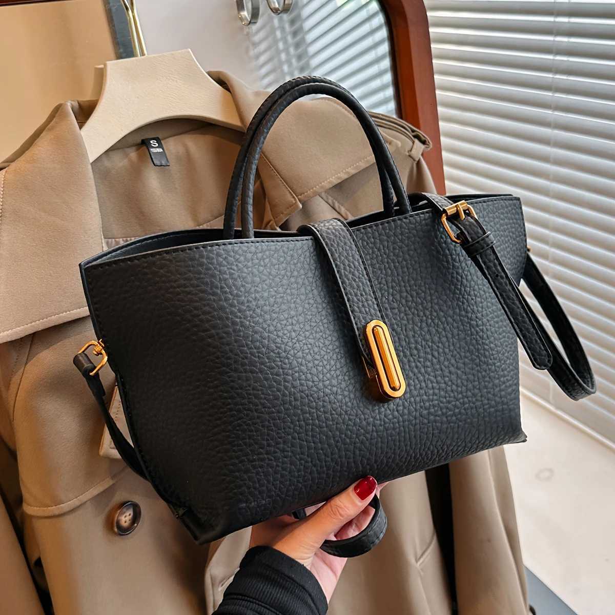 New autumn and winter popular tote bags niche simple solid color versatile handbags elegant crossbody bagsT251028