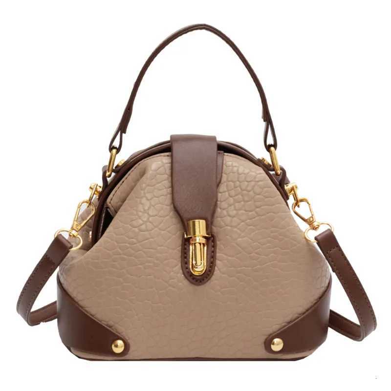 Color Contrast Handbag Women Autumn Winter New Fashion Texture Single Shoulder Crossbody Bag Simple Niche Design Sense PackT251028