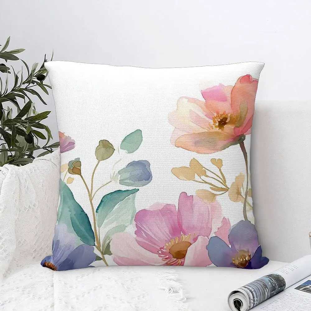 Pillow Case Abstract Watercolor Case Sofa Decorative Home Print Plush Square Throw Covers Cushion Decor Living room bedroom C251028