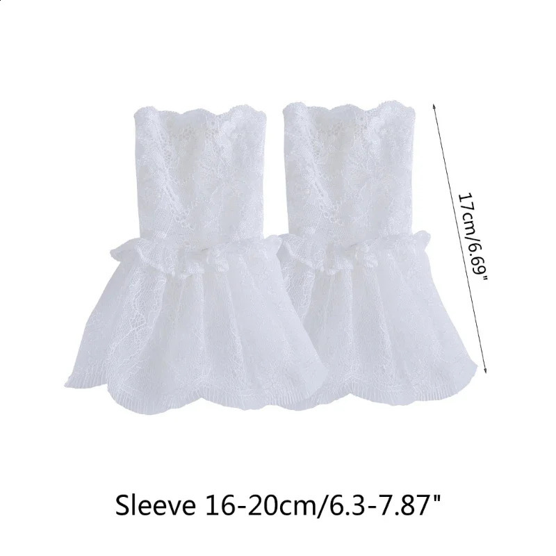 Detachable Wrist Cuffs for Women Wedding Dress Pleated Cuffs Lace Fake Cuffs 251027