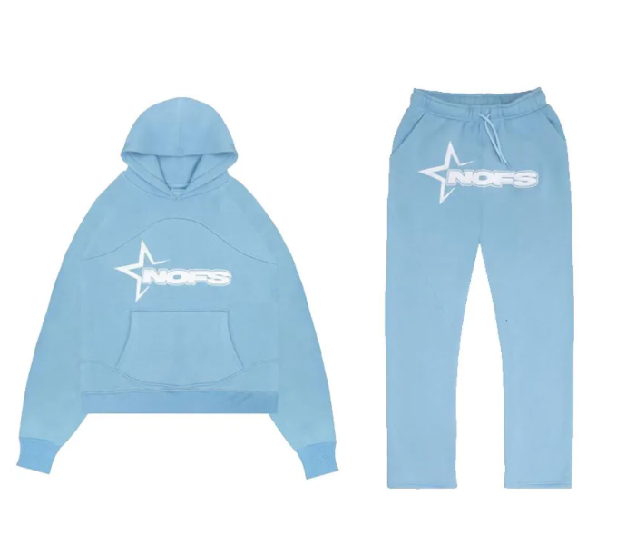 Men's Tracksuits NOfs Letters Graphic Printed Men's Sportswear Set Casual street trendy Tracksuit Two Piece Set Sweatshirt+Sweatpants Jogging Suit