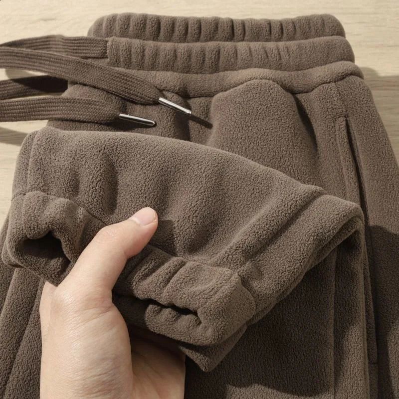 Thiened Fce Doublesided Mens Casual Pants Anticold Warm Wearresistant Large Size Sweatpants Youth Faion 251027