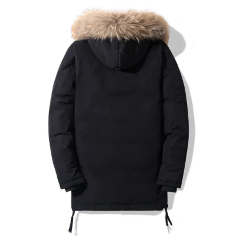 Casual Warm Fashion Coat Big Goose Mens Down Jacket in Winter Korean Version Youth Long Thick Winter Clothing Daily Coat jacket 251027