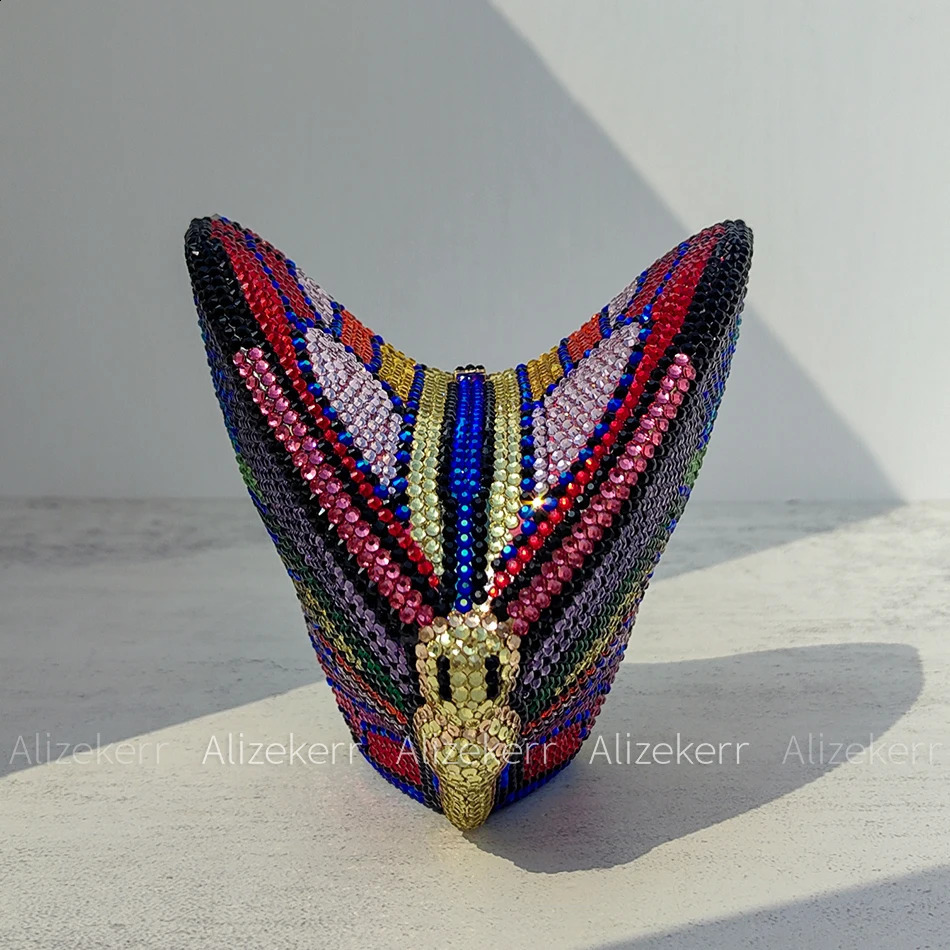 Alizekerr Butterfly Shaped Crystal Evening Bags Women Gorgeous Classy Sparkling Rhinestone Clutch Purses Wedding Party 251023