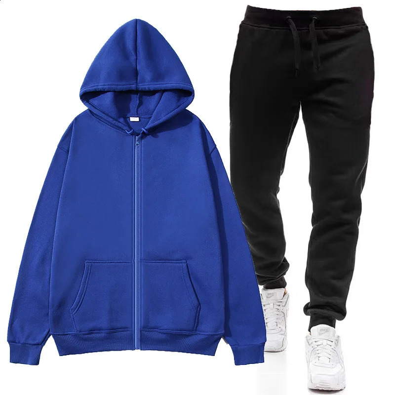 Autumn winter Men warm Sport Suits Women warm zipper Hoodies Pants Two Pieces Sets Running Casual Sweatshirts Sweatpants 251027
