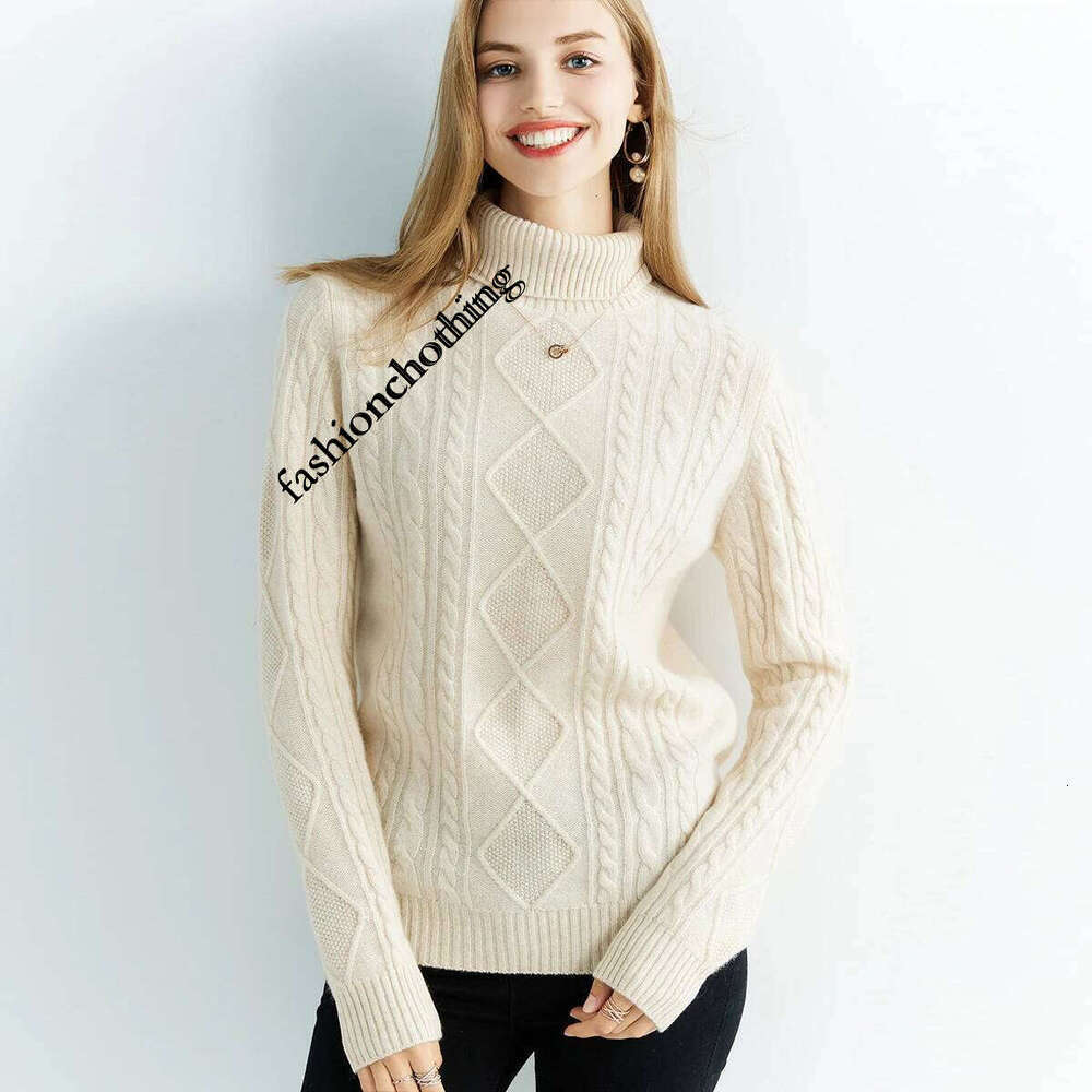 Cashmere Sweater Women Knitted Sweaters 100% Merino Wool Turtleneck Long-Sleeve Knit Pullover 2022 Winter Autumn Jumper Clothing