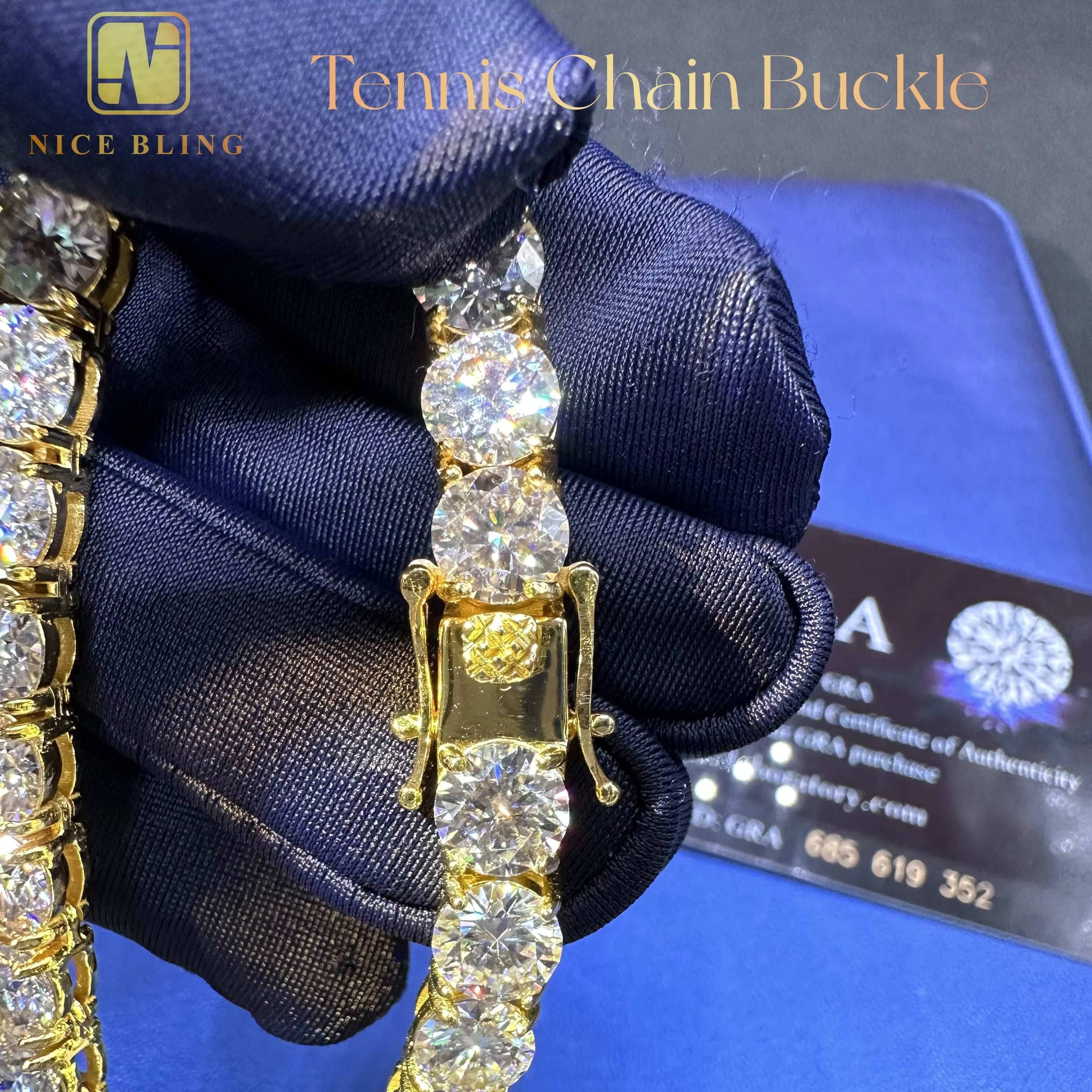 PASS Diamond Tester Iced Out Moissanite Diamond Hip Hop Jewelry Tennis Chain 925 Silver 3mm Tennis Necklace Bracelet