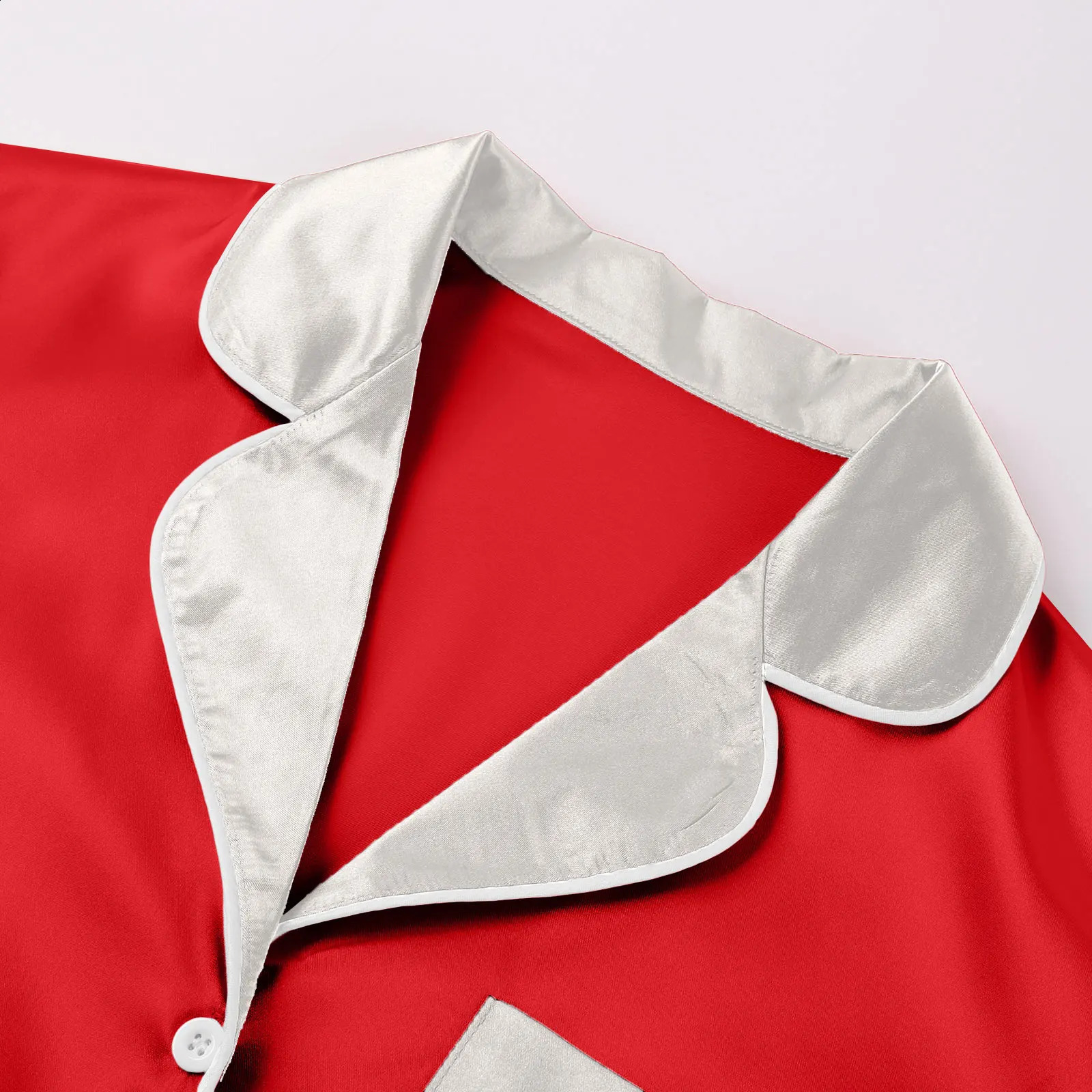 Christmas Family Outfits For Dad And Mom Satin Pajama 2 Piece Sets Long Sleeve Blouse Shirt With Pant Matching Sets Adult Xmas 251027