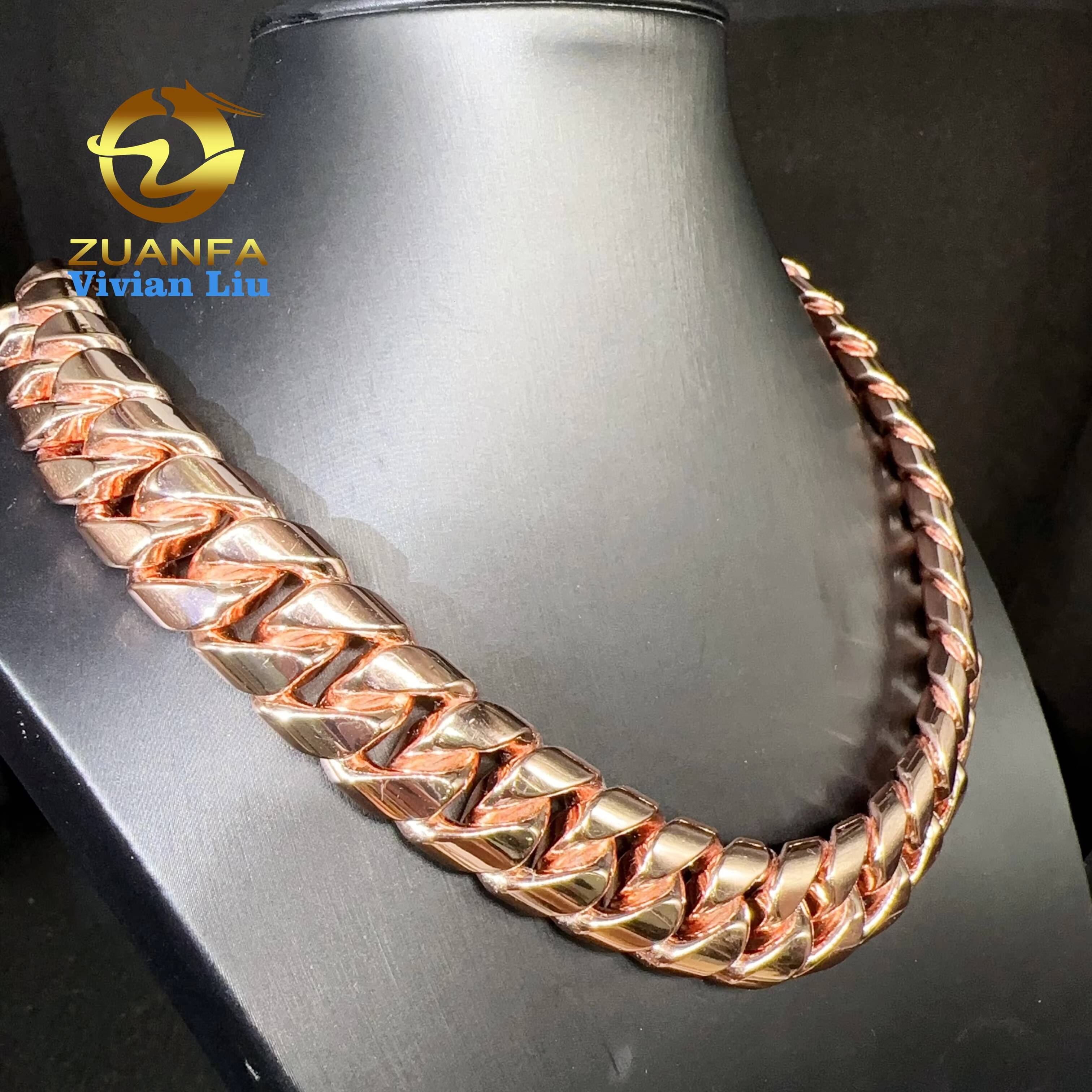 Cuban Chain Necklace Custom Vvs Moissanite Clasp Iced Out Jewelry Bracelet Men Hip Hop Plain Silver 999 Cuban Link Chain