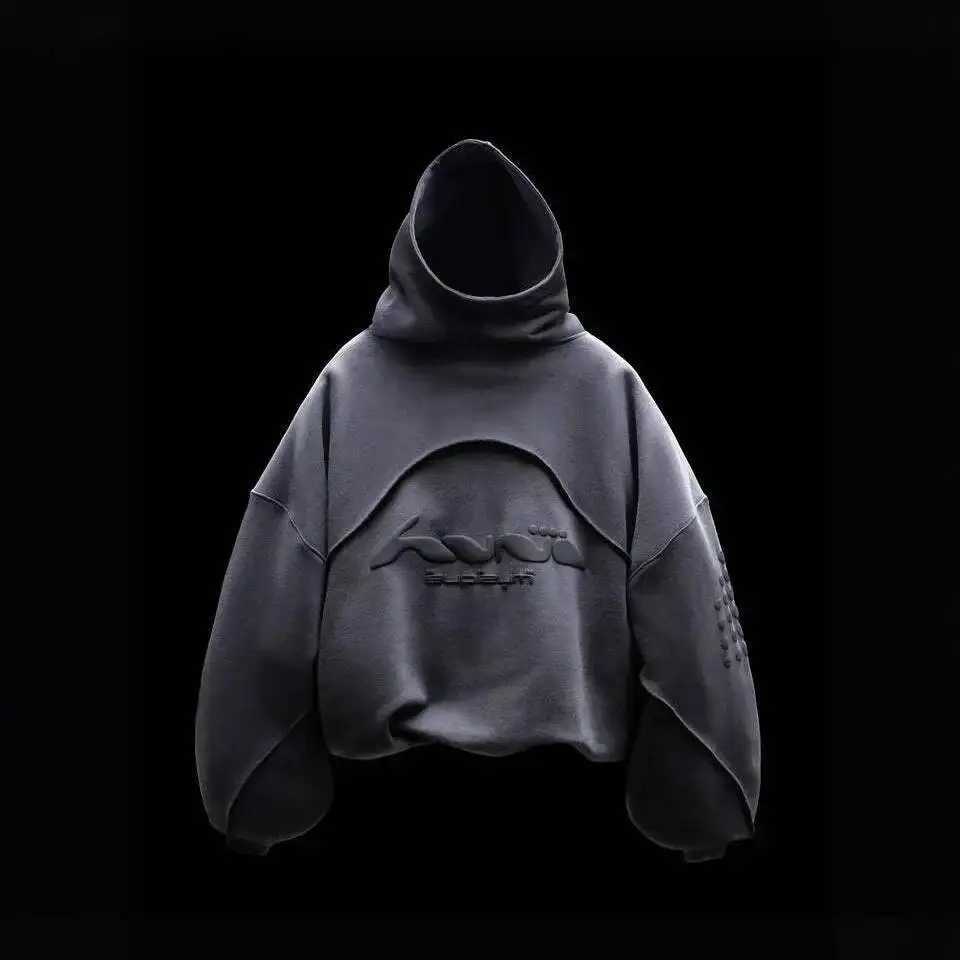 Unisex Hoodies Street Style Color Block Pahwork Hoodie Trendy Brand Casual Design Letter Foam Print Plover Y251028