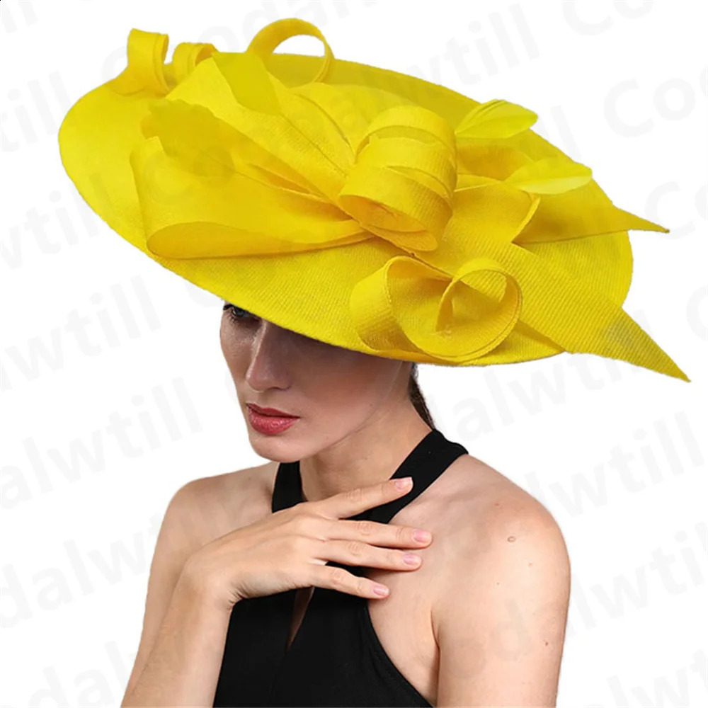 Big Fascinator Hat Women Wedding Party Tea Headpiece With Bow Women Royal Ascot Hair Fascinator Hair Clip 251028