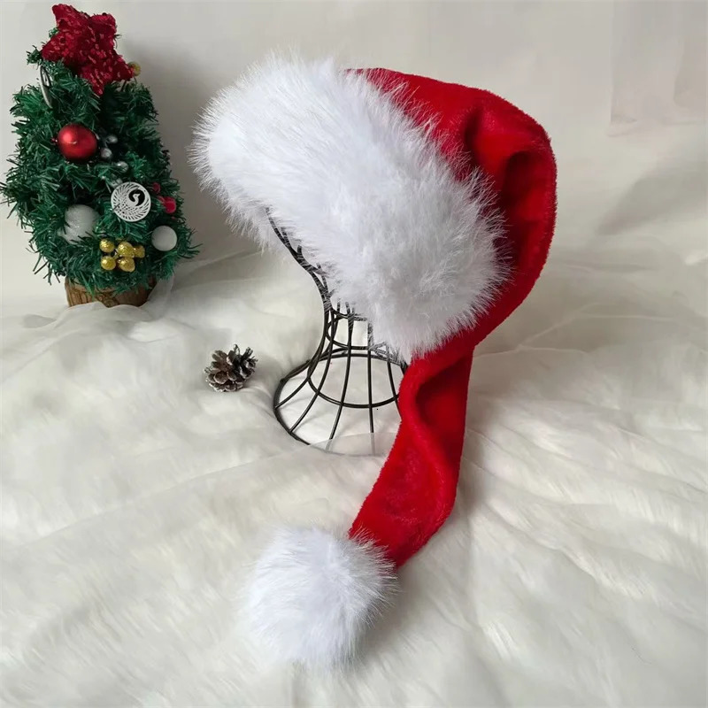 Christmas Hat Santa Hat Holiday for Adults Unisex Velvet Comfort Extra Thicken Xmas Hat for Year Festive Party Christmas De 251024