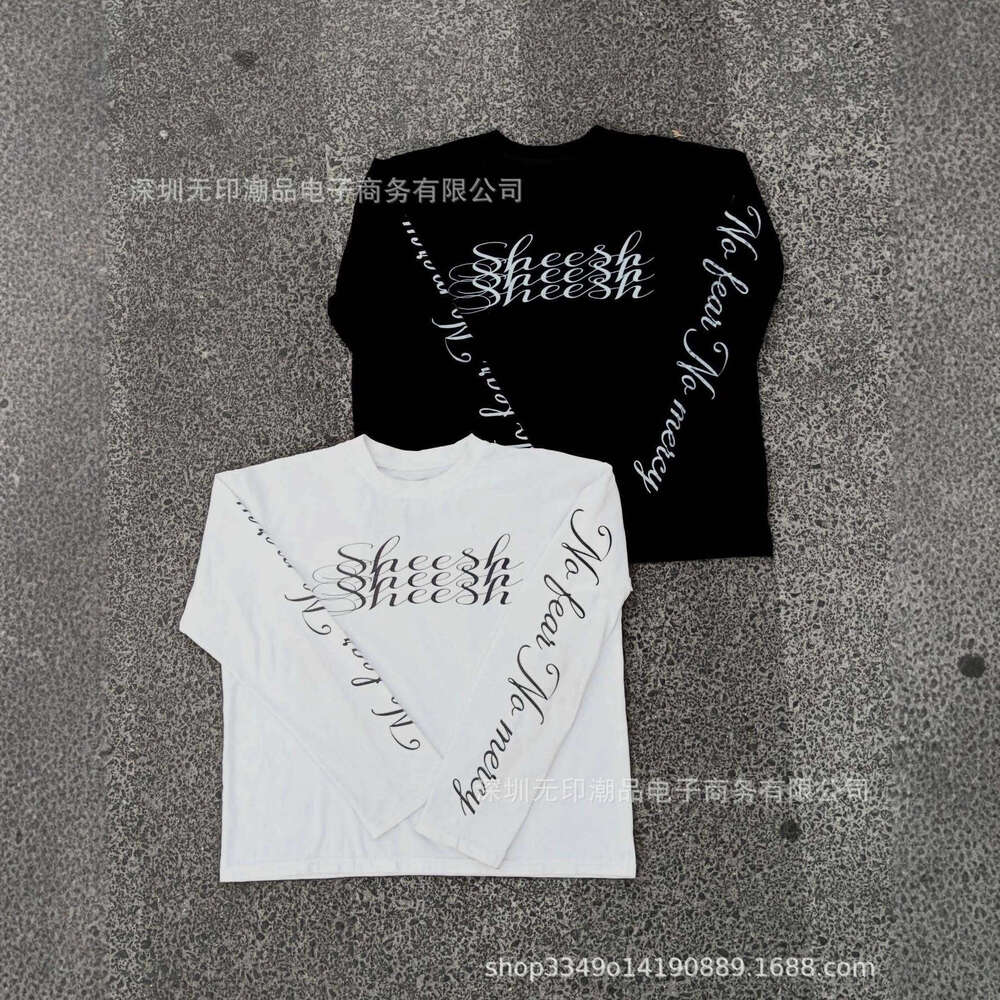 American Style Autumn Long Sleeve T-Shirt Dark Y2K Print Top High Street Gothic Trendy Outfit