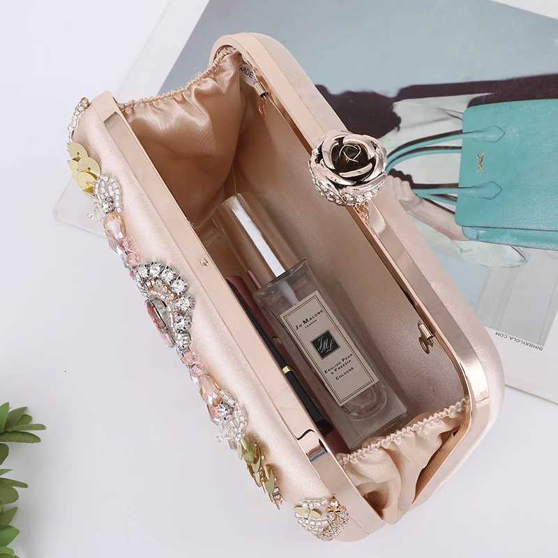 Fashion Square Box Clutch Bag Sequins Decoration Women Evening Bags Beaded Clutches Money Purse Banquet Bag Wedding Clutch H251027