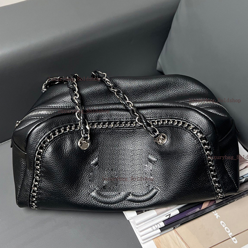 Retro bowling bag Designer luxury Bags chian shoulder bag women 100% Oil-waxLeather version luxury Bags puffer Handbags Fashion half-moon Professional wholesale