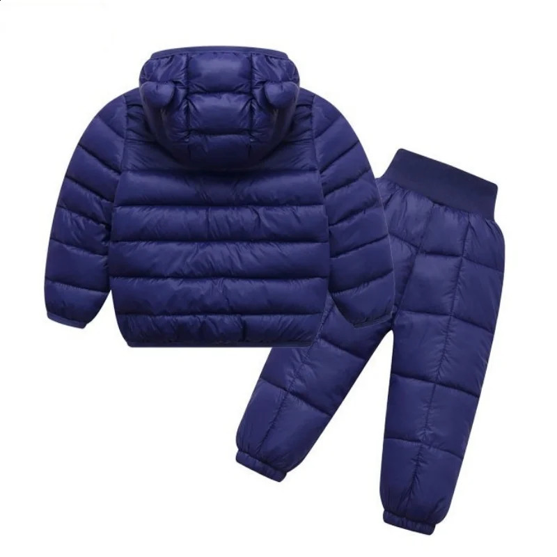 Hooded JacketsPants 2 Pcs Clothing Set Kid Girl Boy Winter Warm Outerwear Suit Baby Autumn Coats Outdoors Sports Casual Clothes 251023