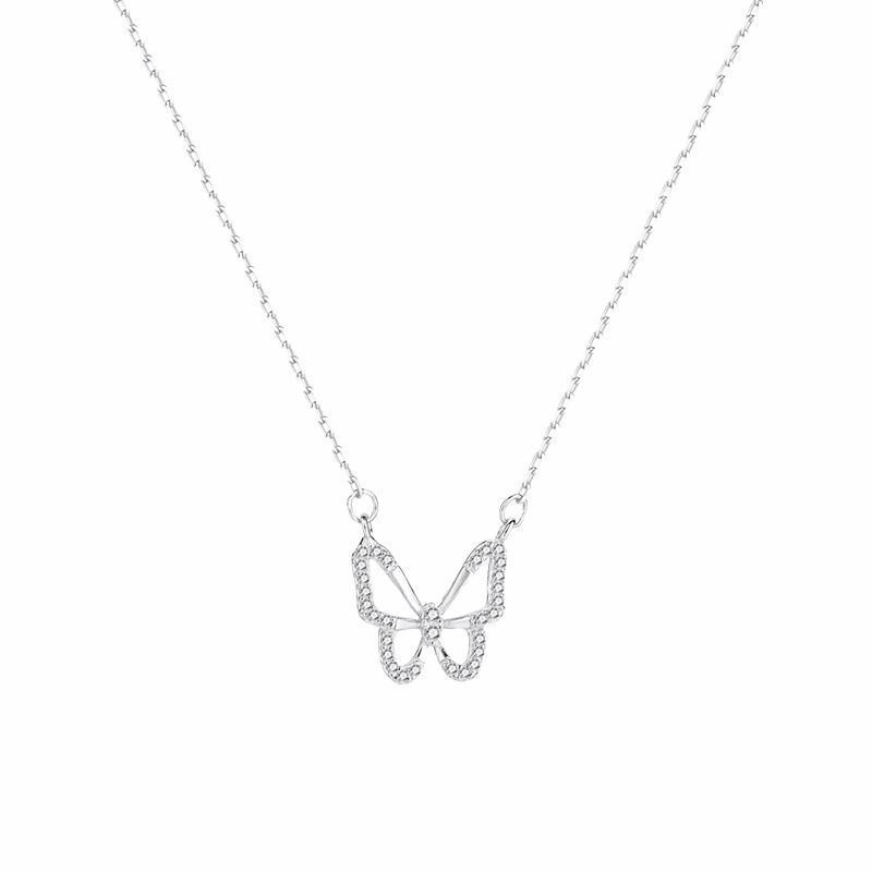 Gold necklace Exquisite niche design hollowed out butterfly necklace light luxury and high-end pendant Designer necklace Valentine's Day gift hea