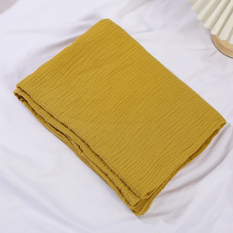 Simple Baby Bath Swaddle Wrap 100 Cotton born Receiving Blanket Infants Soild Sleeping Quit Bed Cover Blankets 251027