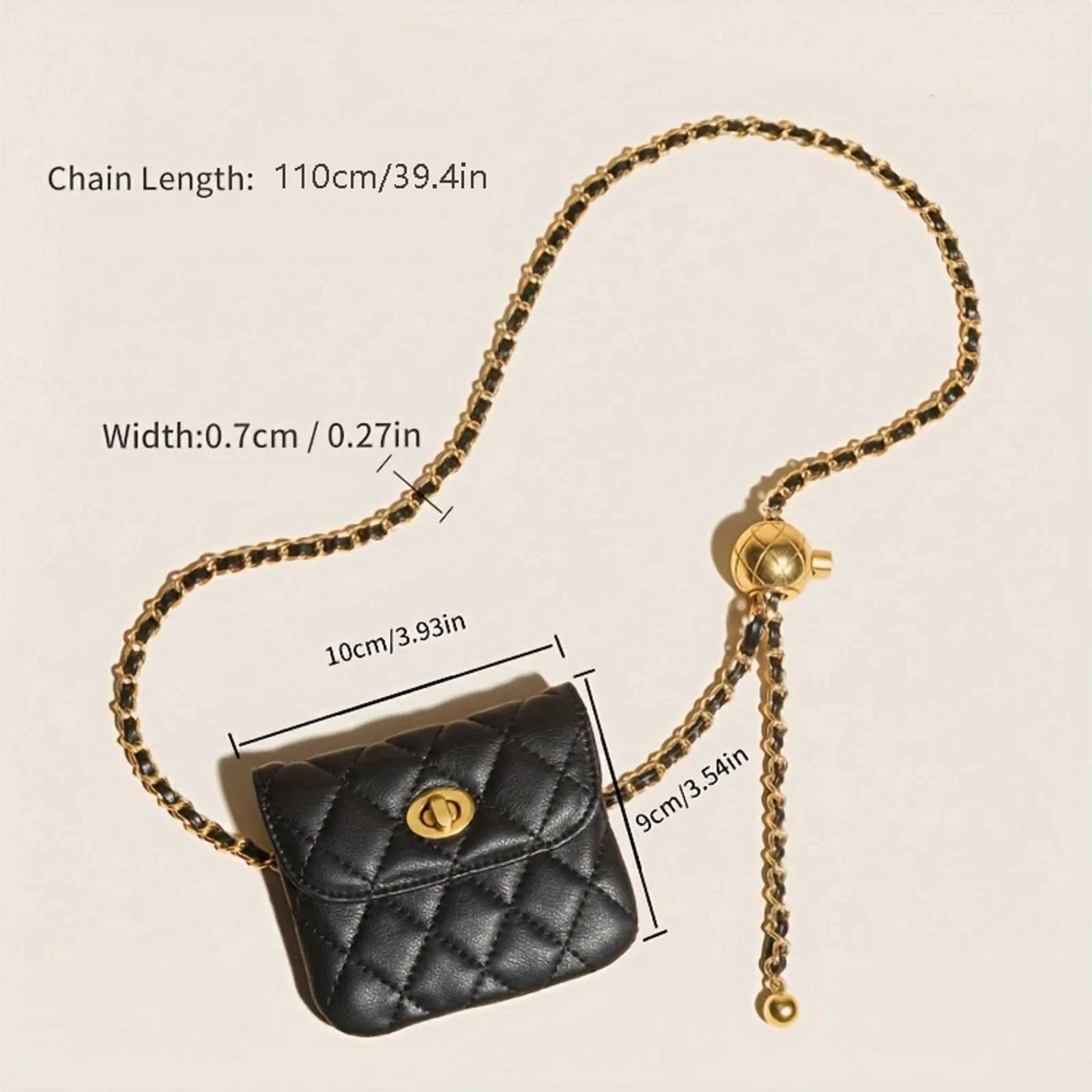 Leather Chain Waist Bag Shoulder Strap WOMENS Crossbody Bag Waist Wallet Fashion Waist Bag Detachable Play Waist BeltW251028