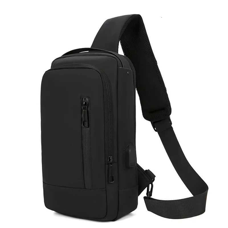 Fashion Business Mens Crossbody Bag AntiTheft Password Lock Mens Chest Bag With USB Charging Port Travel Shoulder Bag for ManW251028