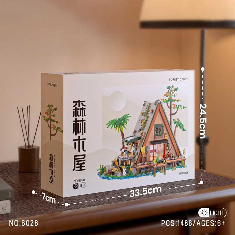 1486PCS 1108PCS Forest House building blocks with LED light Tree Cabin Display Bricks Set Kit for Nature Lovers Adults Kids L251028